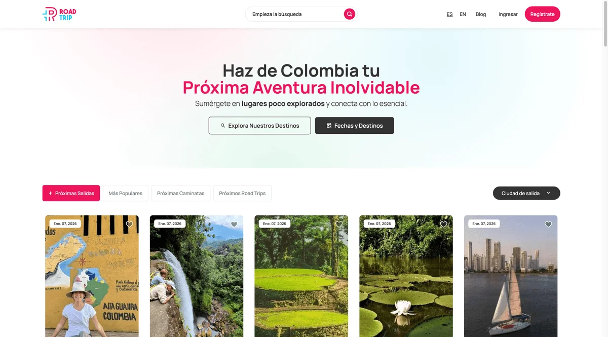 Plataforma RoadTrip — Ecosistema de turismo nacional