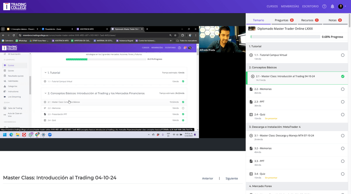 Campus virtual TradingCollege — LMS bajo marca propia